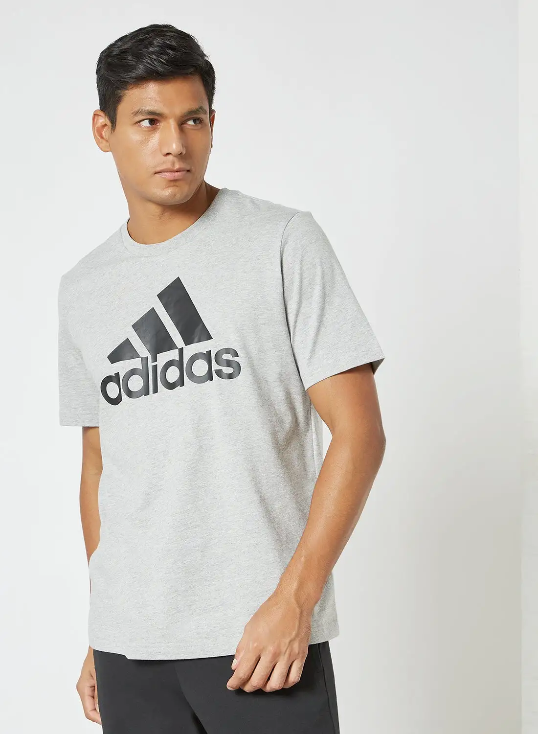 Adidas Essentials Big Logo T-Shirt Grey