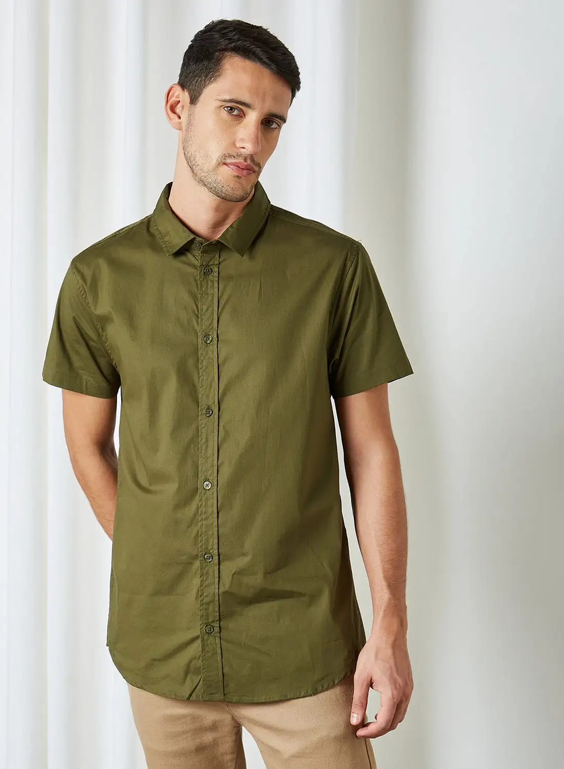 STATE 8 Slim Fit Shirt Olive