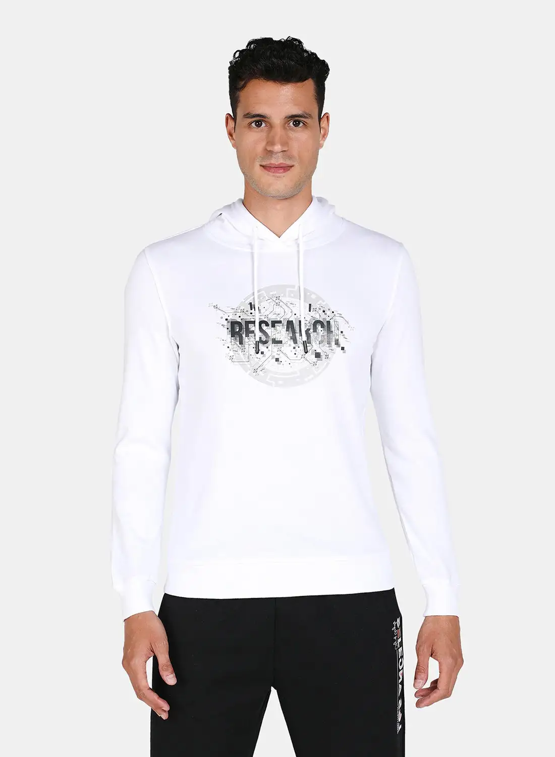 DRIP Graphic Print Hoodie White