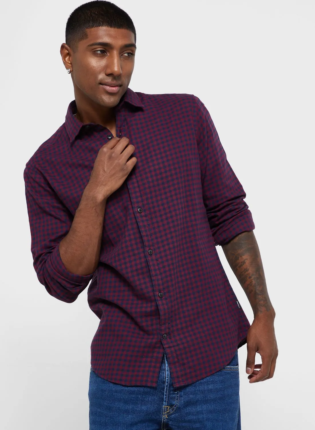 JACK & JONES Checked Slim Fit Shirt