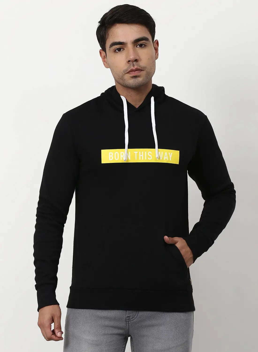 Campus Sutra Stylish Comfortable Hoodie Obsidian Black