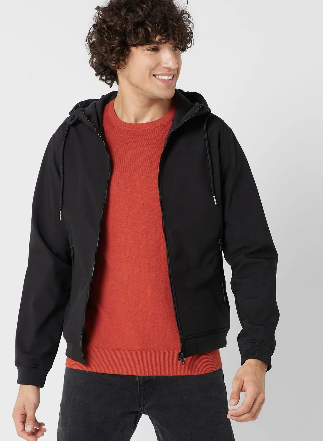 JACK & JONES Zippered Hooded Jacket