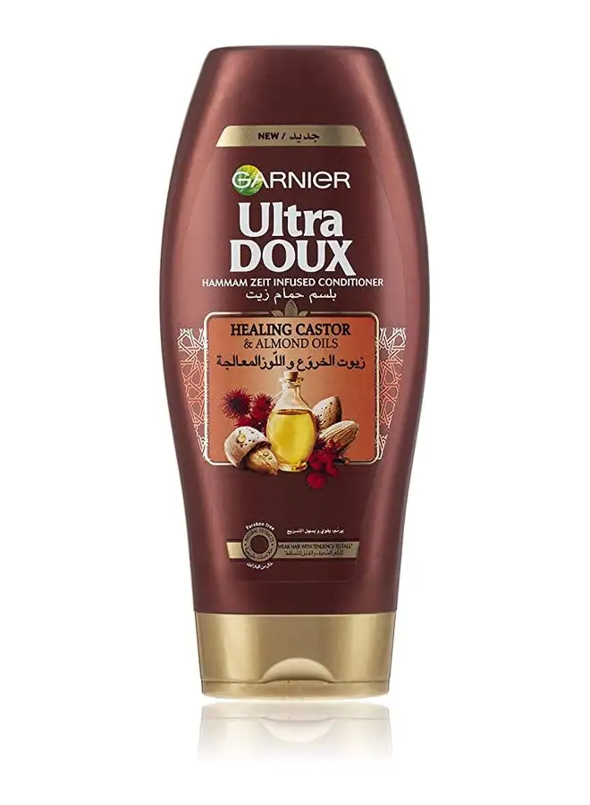 Garnier Ultra Doux Healing Castor And Almond Oil Conditioner White 400ml