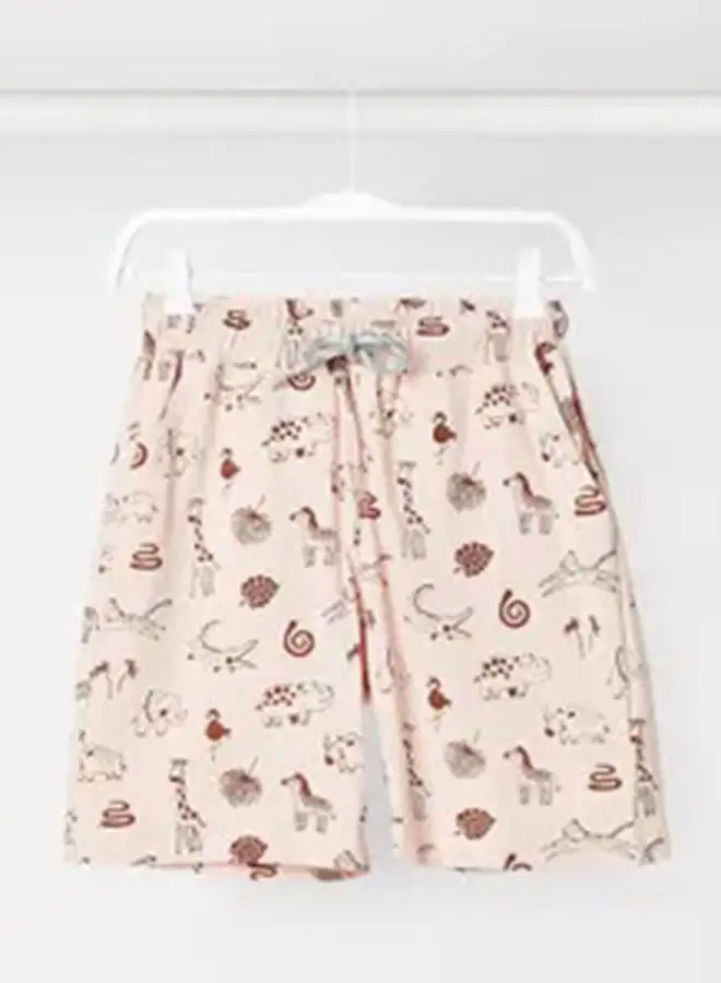 RAHA Boys Printed Shorts Pink/Red