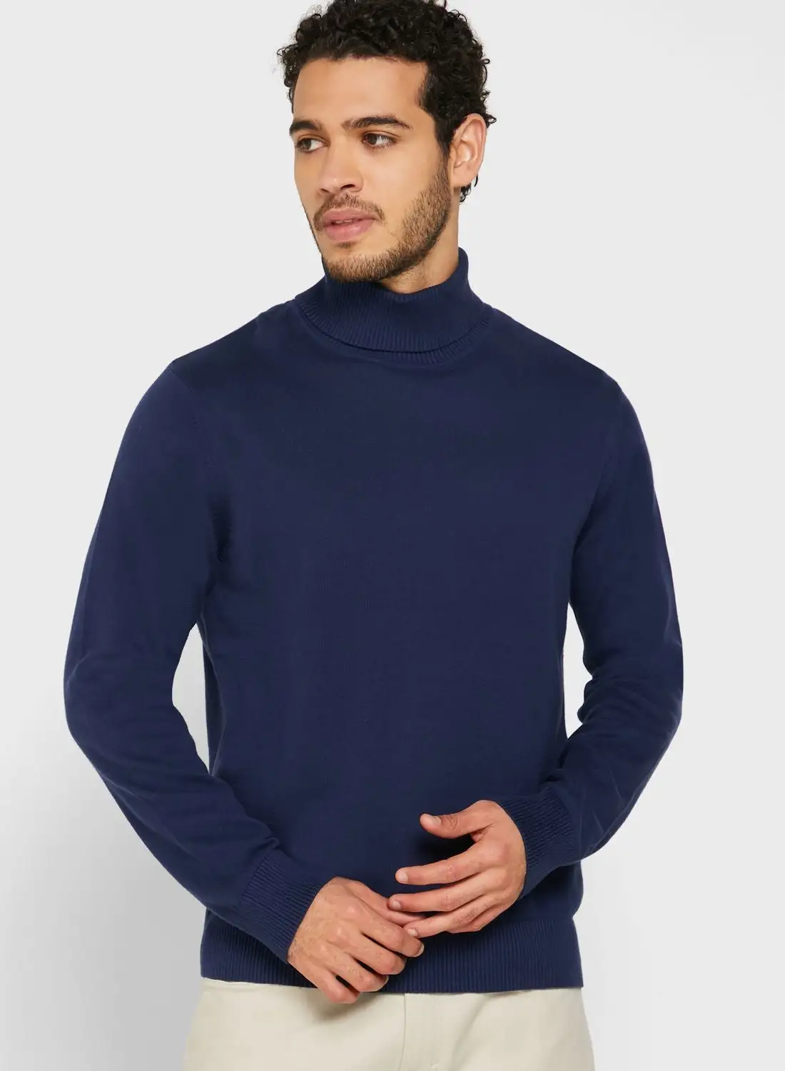 Robert Wood Essential High Roll Neck Knit