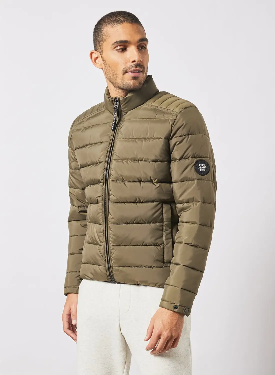 Pepe Jeans LONDON Heinrich Puffer Jacket Olive