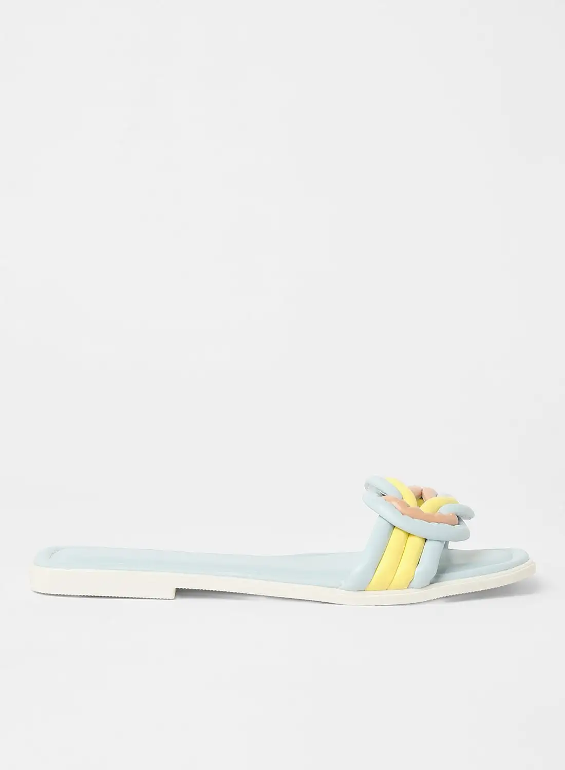 Jove Fashionable Flat Sandals Blue/Yellow/Beige