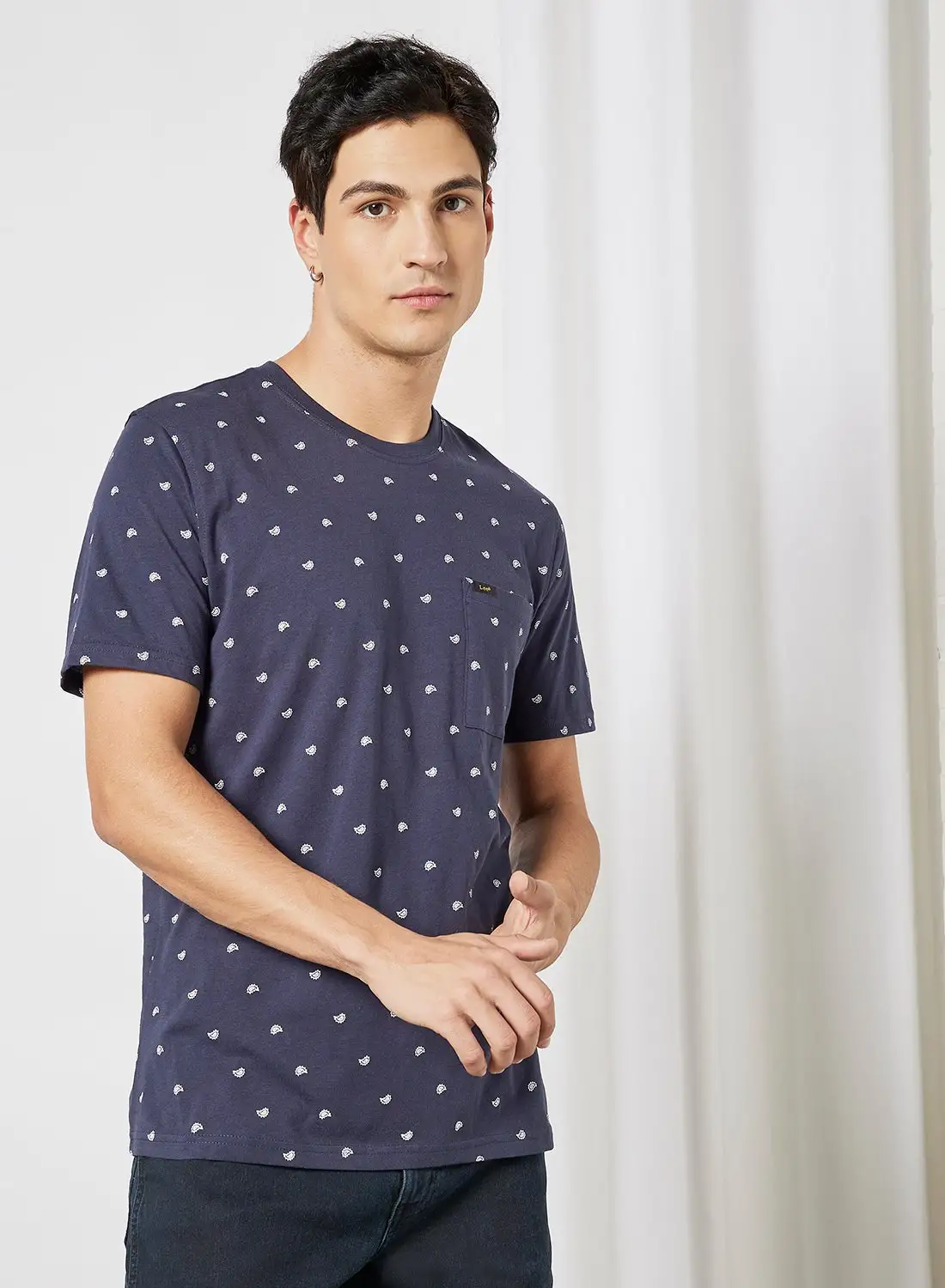 LEE Paisley T-Shirt Navy