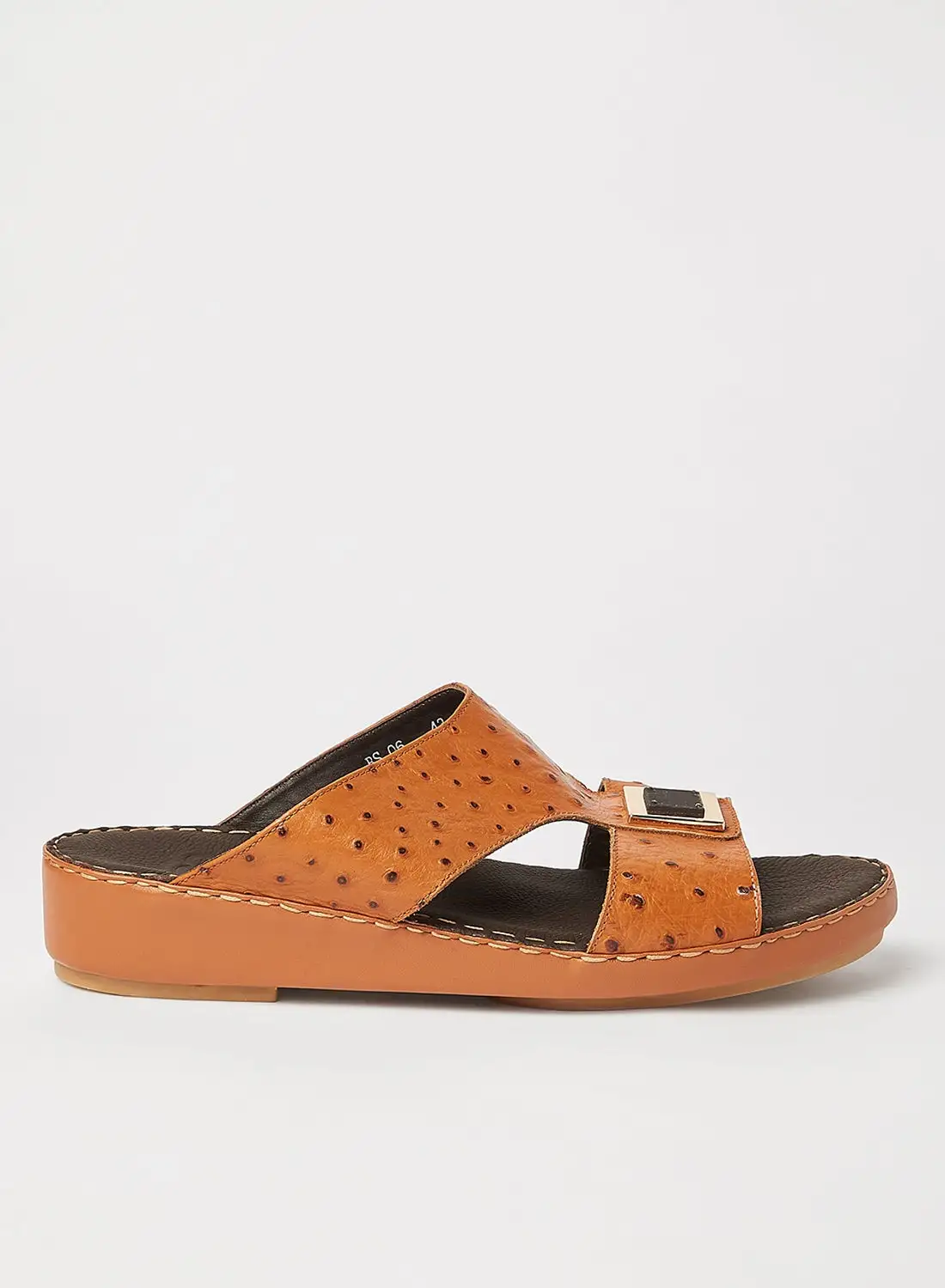 Berastogi Textured Arabic Sandals Brown