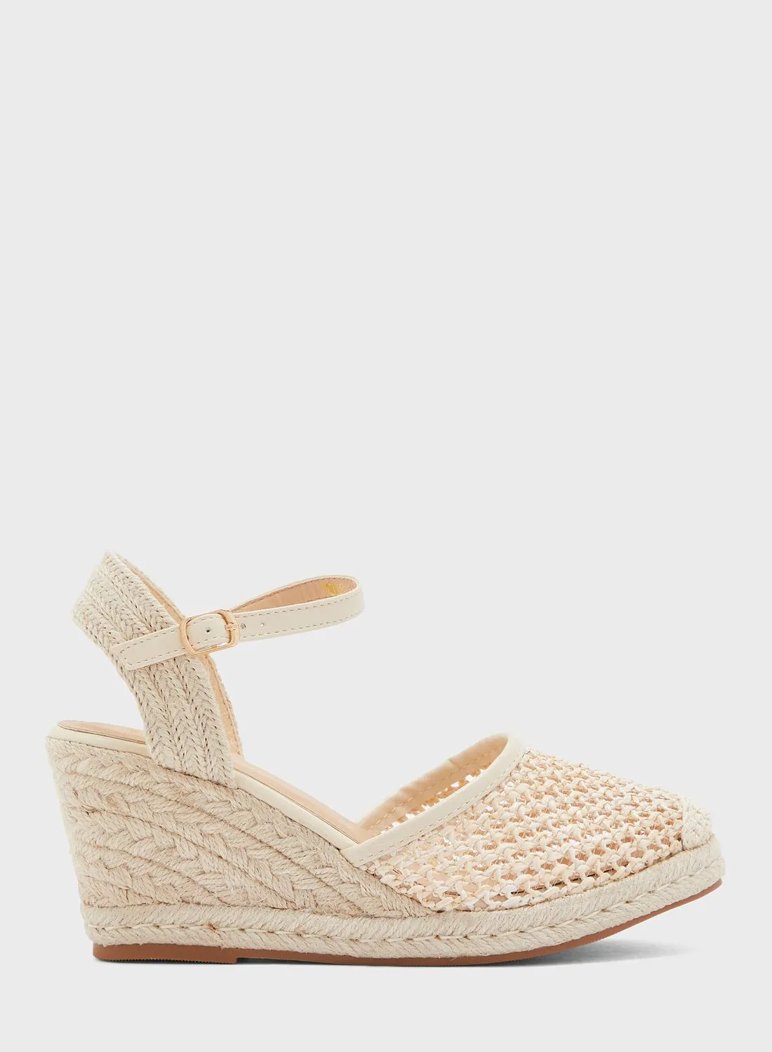 ELLA Weaved Raffia Wedge Sandal