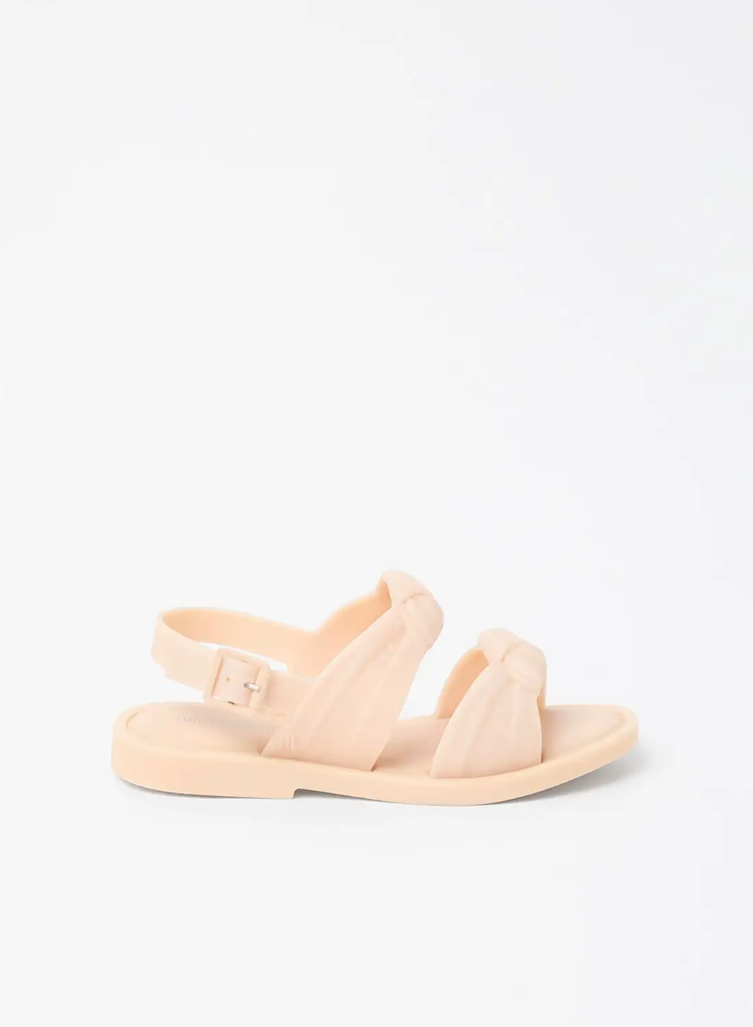 Mini Melissa Kids Velvet Sandals Nude