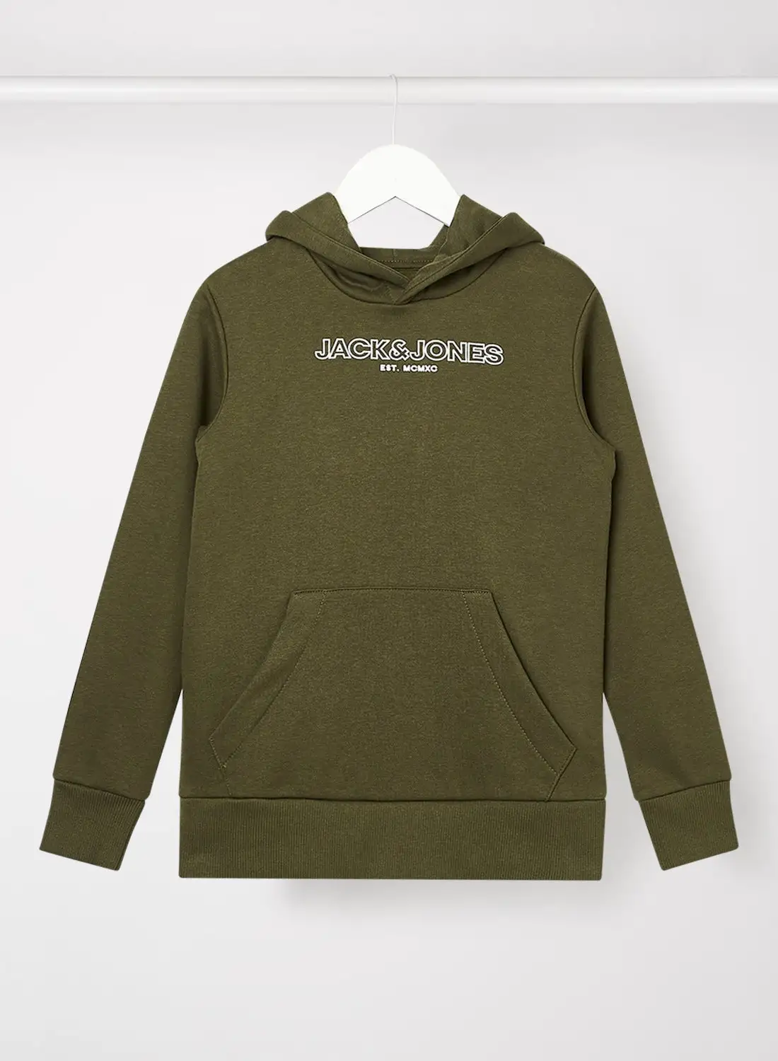 JACK & JONES Teen Logo Hoodie Green