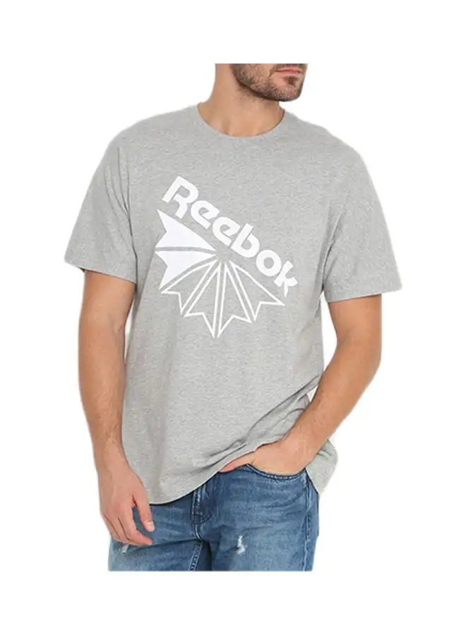 Reebok CL GP SS T-Shirt Medium Grey Heather