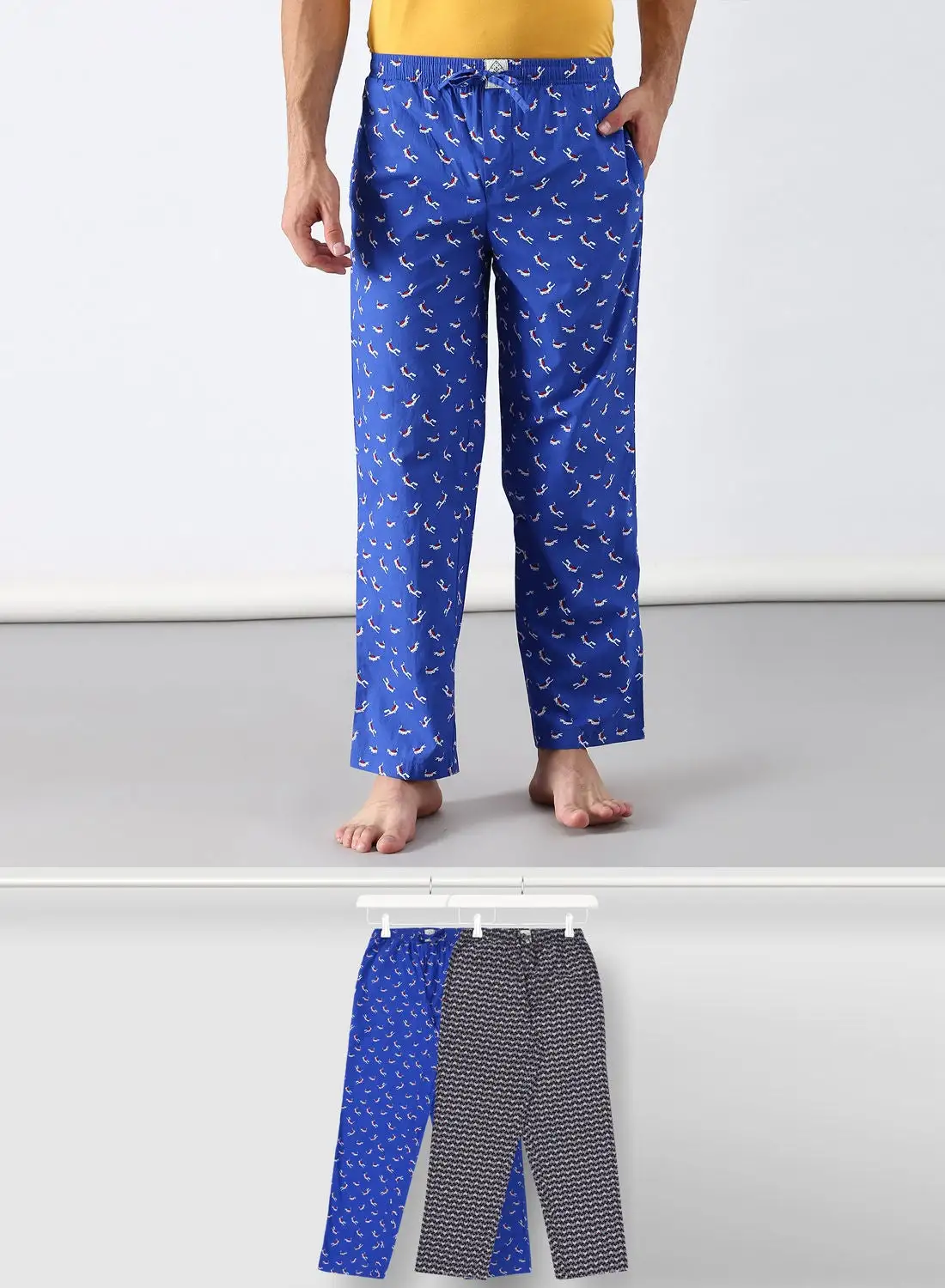 ABOF 2 Pack Lounge Pants Sets Yellow/Blue