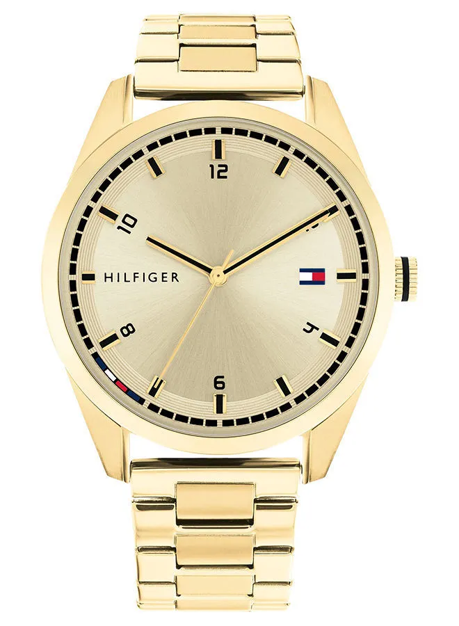 TOMMY HILFIGER Men's Analog Round Shape Stainless Steel Wrist Watch 1710457 - 43 Mm