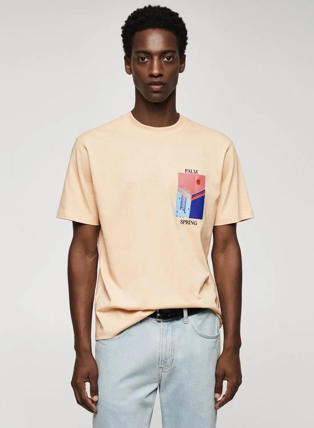 Mango Man Palm Spring Crew Neck T-Shirt