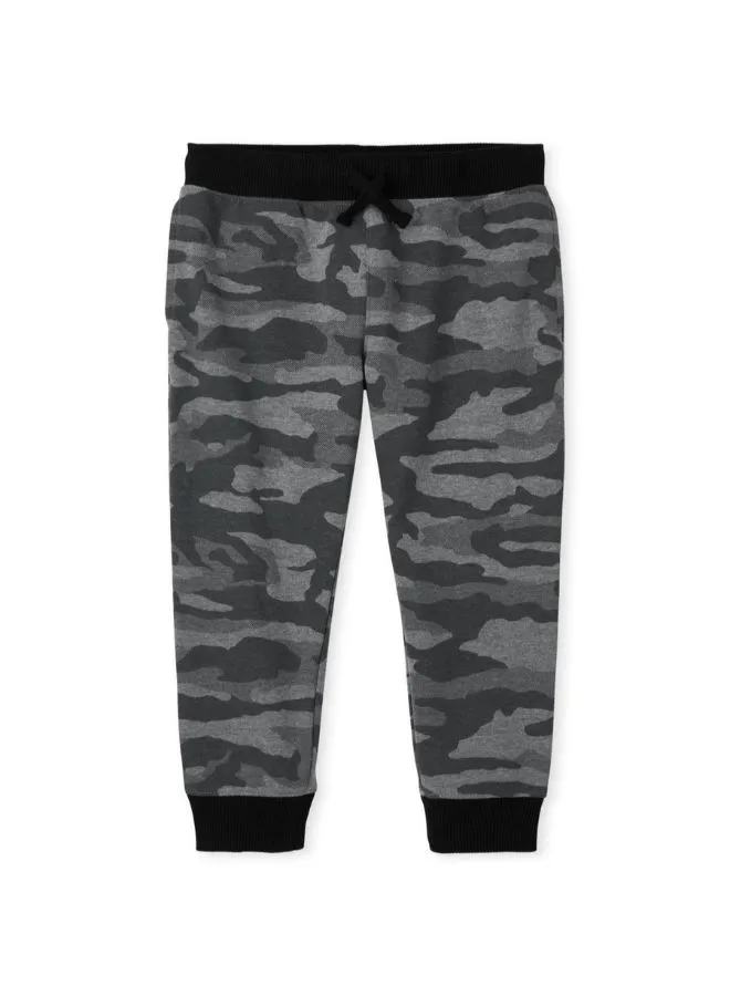 The Children's Place Camo Printed Casual Joggers Gray Steel