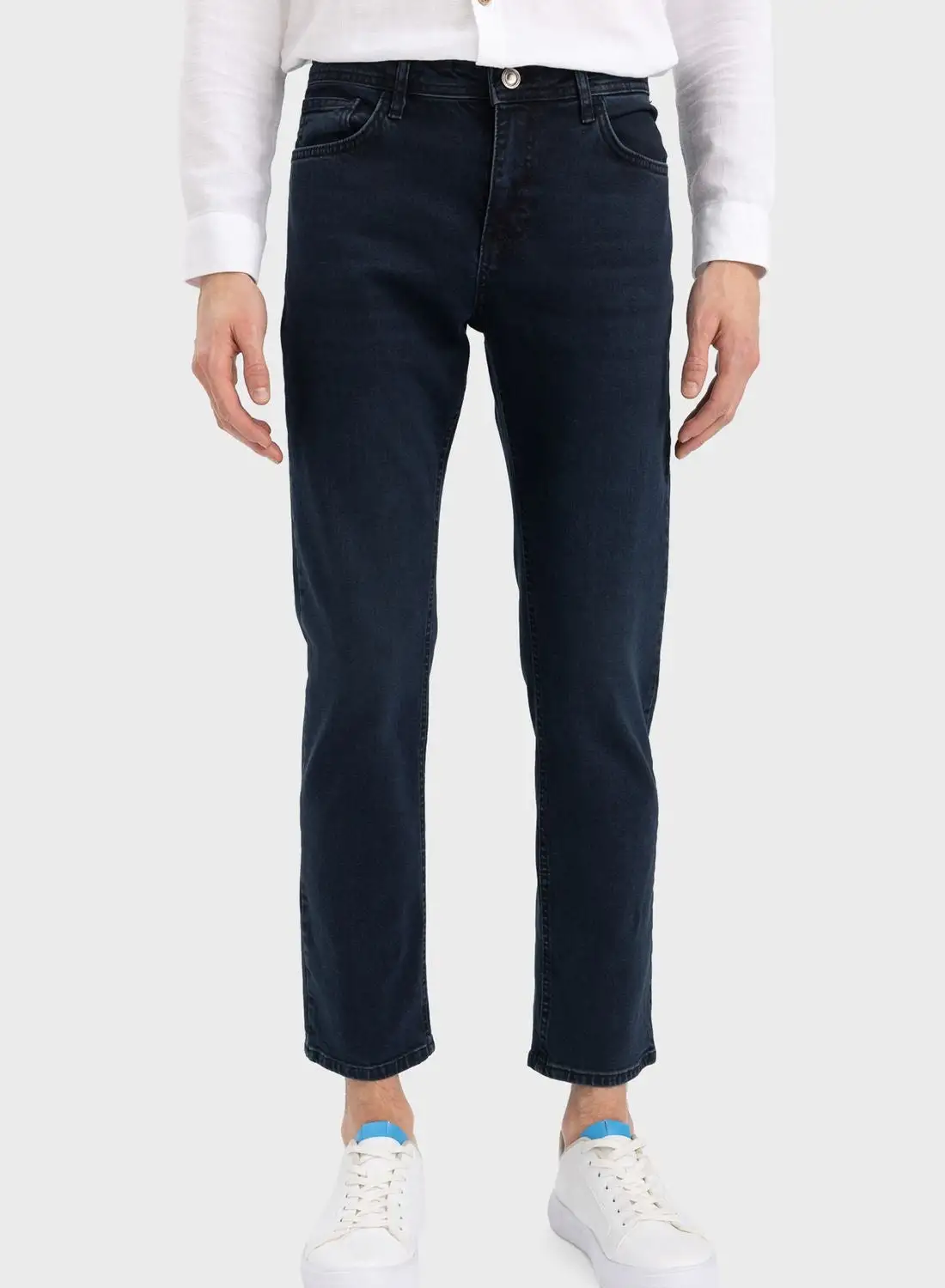 DeFacto Mid Wash Straight Fit Jeans