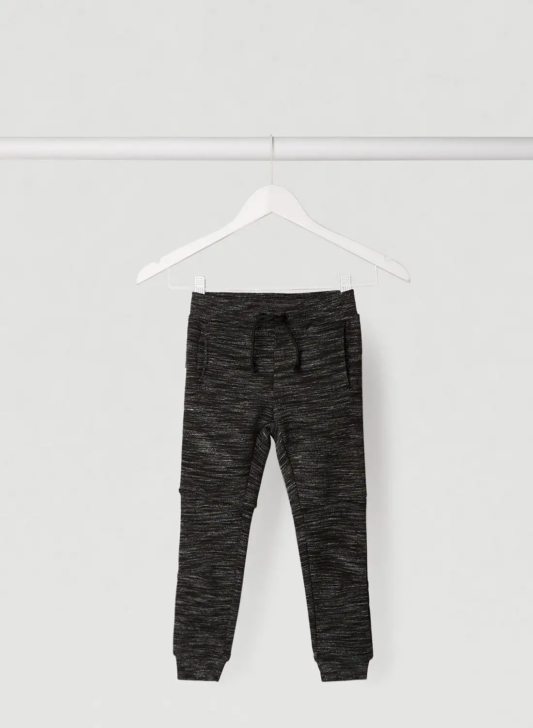 NAME IT Baby / Kids Slim Melange Sweatpants أسود