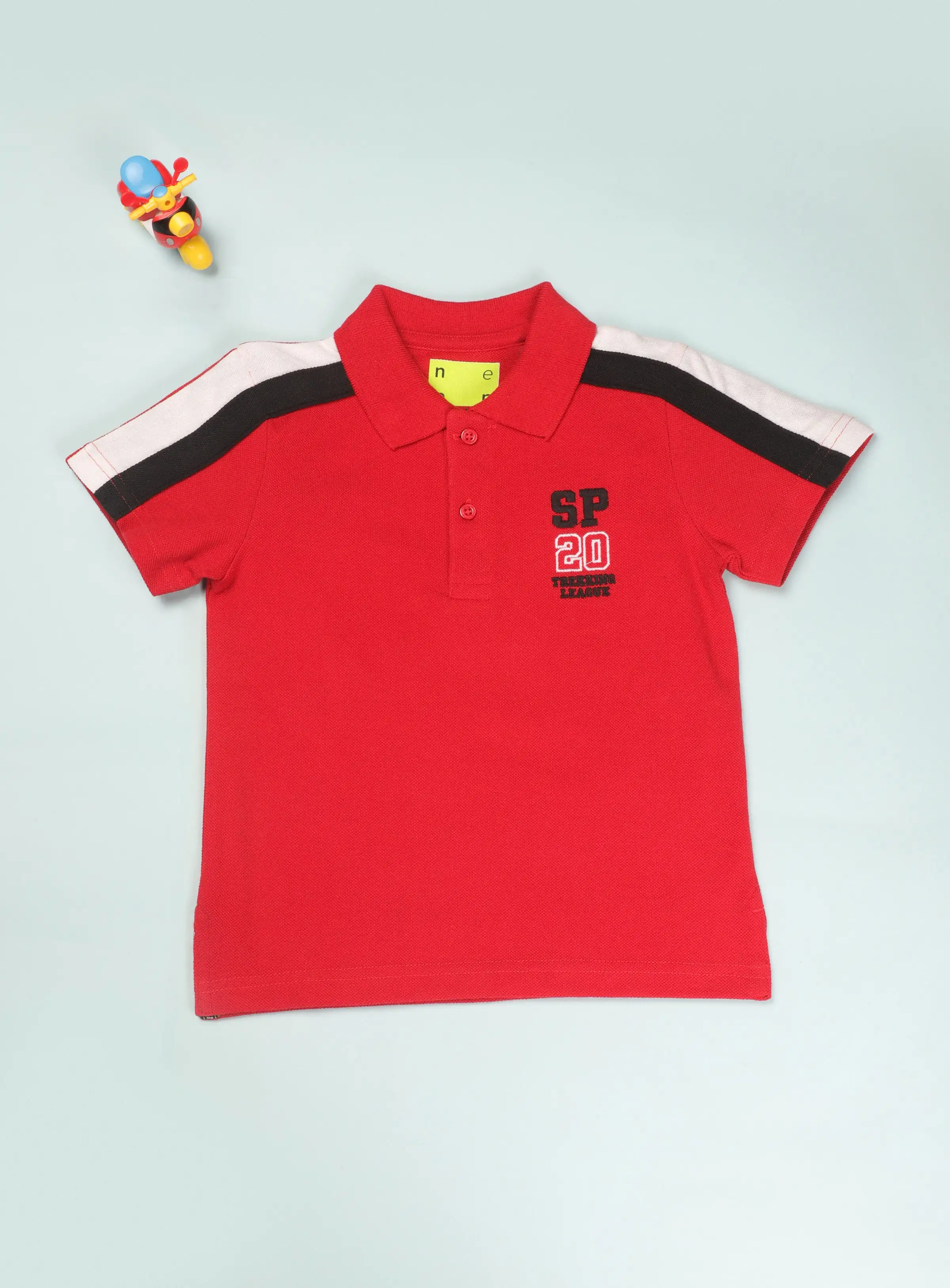 NEON Boys Collar Neck Polo Dark Red