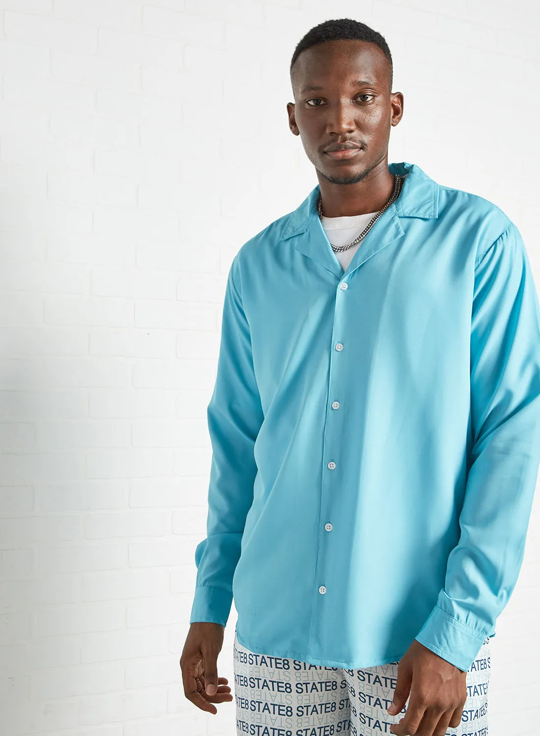 STATE 8 Long Sleeve Shirt Aqua