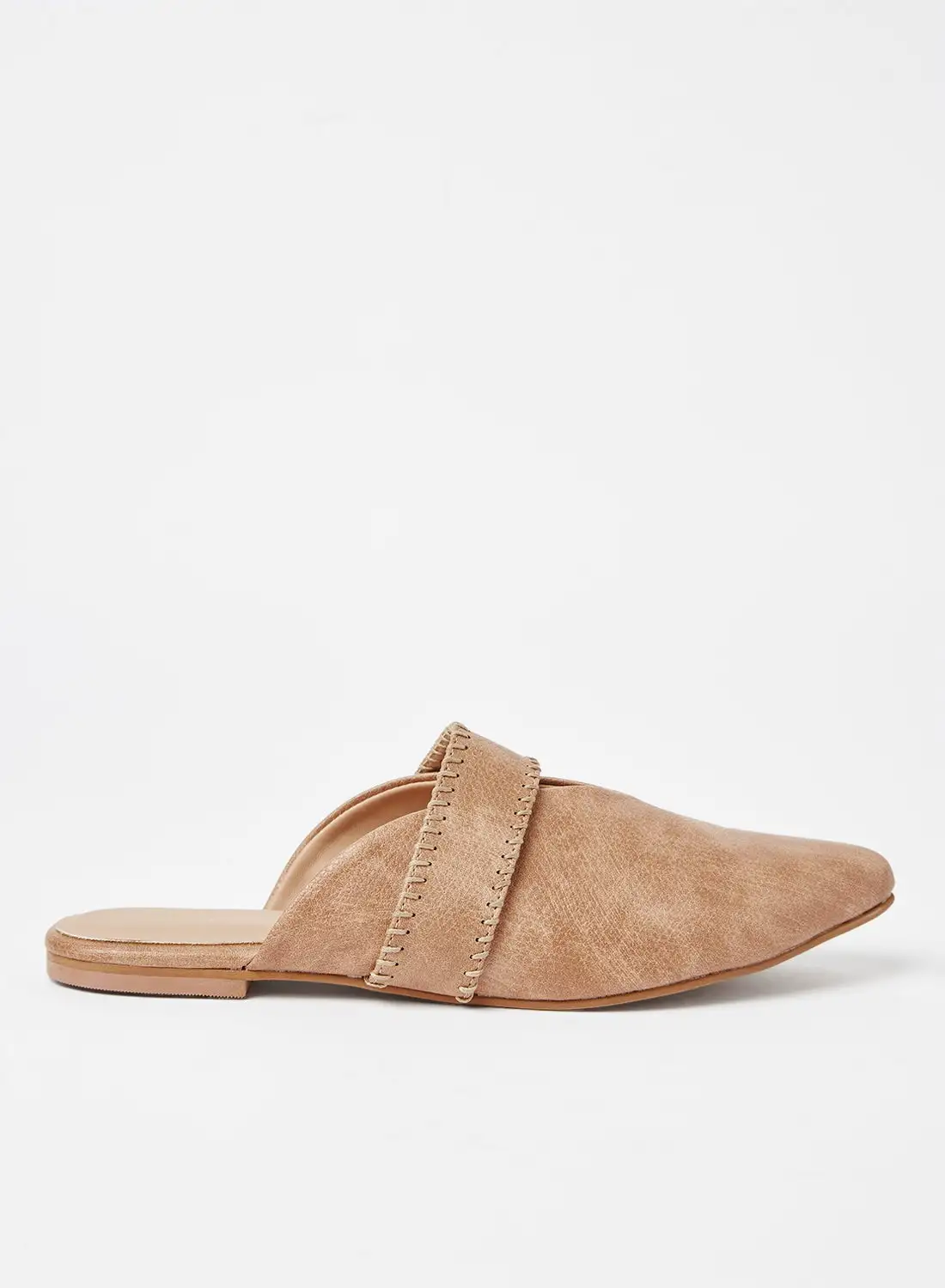 Sivvi x D'Atelier Textured Flat Mules Brown