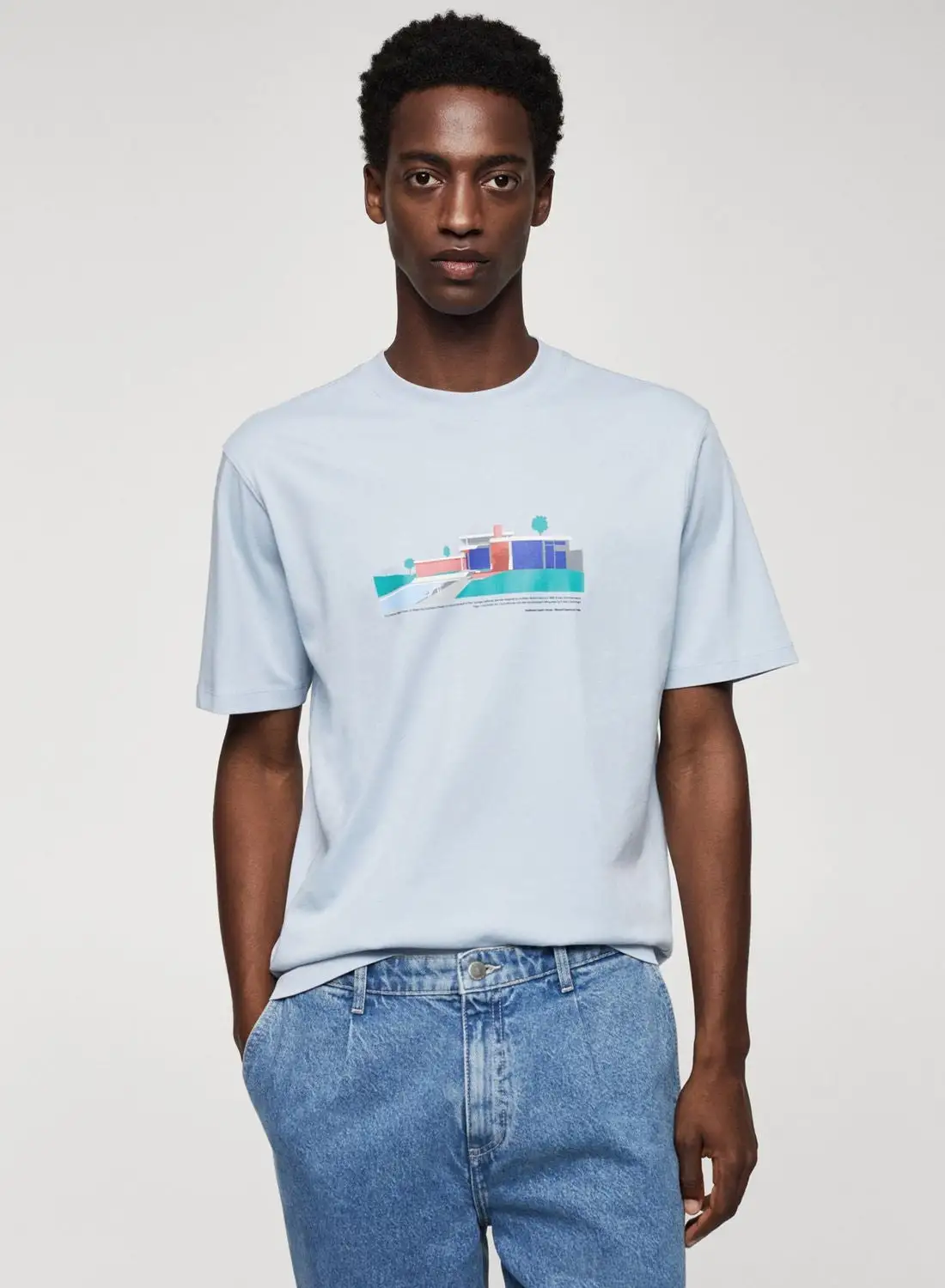 Mango Man Graphic Crew Neck T-Shirt