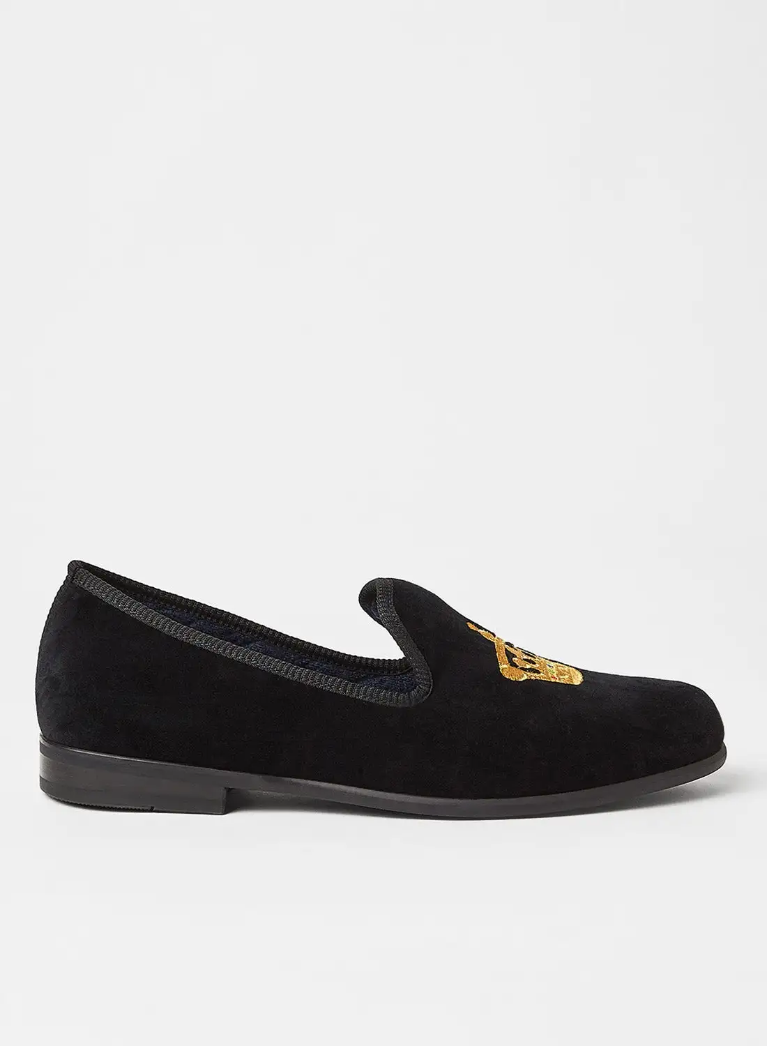 Duke & Dexter Crowning Glory Velvet Loafers Black