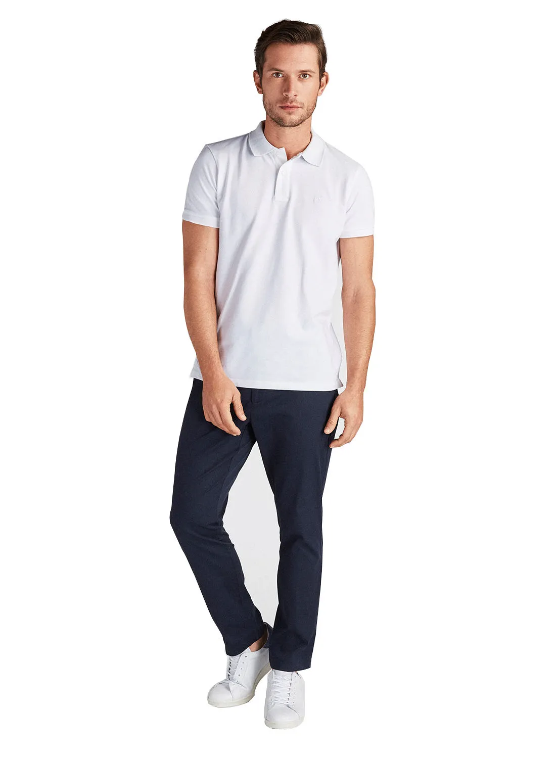 Sacoor Brothers Chino Slim Fit Trousers Dark Blue