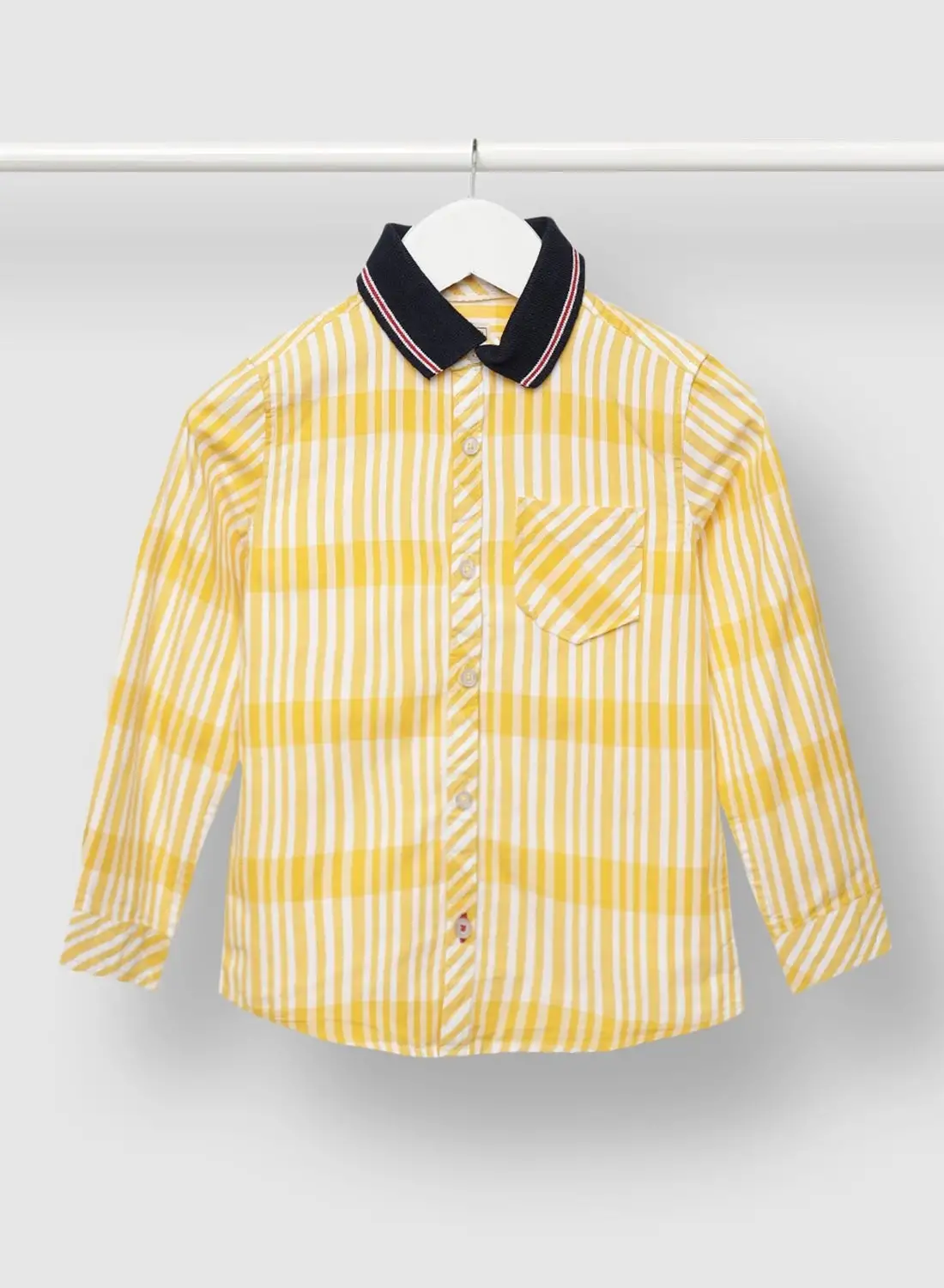 NEON Boys Collared Neck Long Sleeve Shirt Yellow