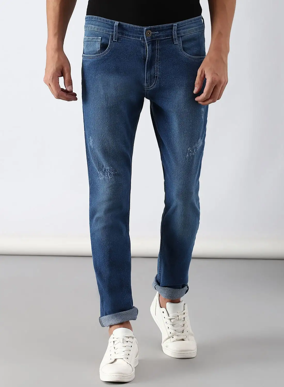 ABOF Slim Fit Jeans Blue- Light Wash