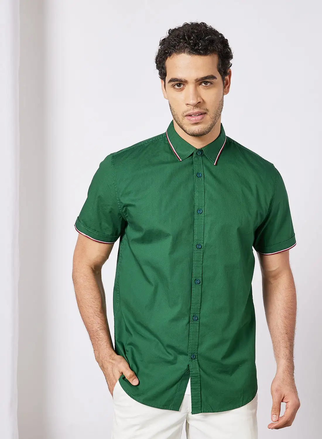 ABOF Regular Fit Shirt Sacramento Green