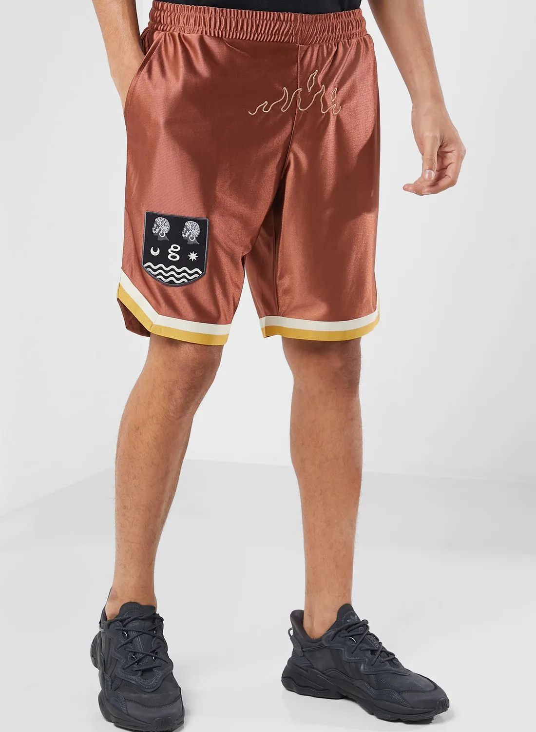 Grimey Fire Route Basket Shorts