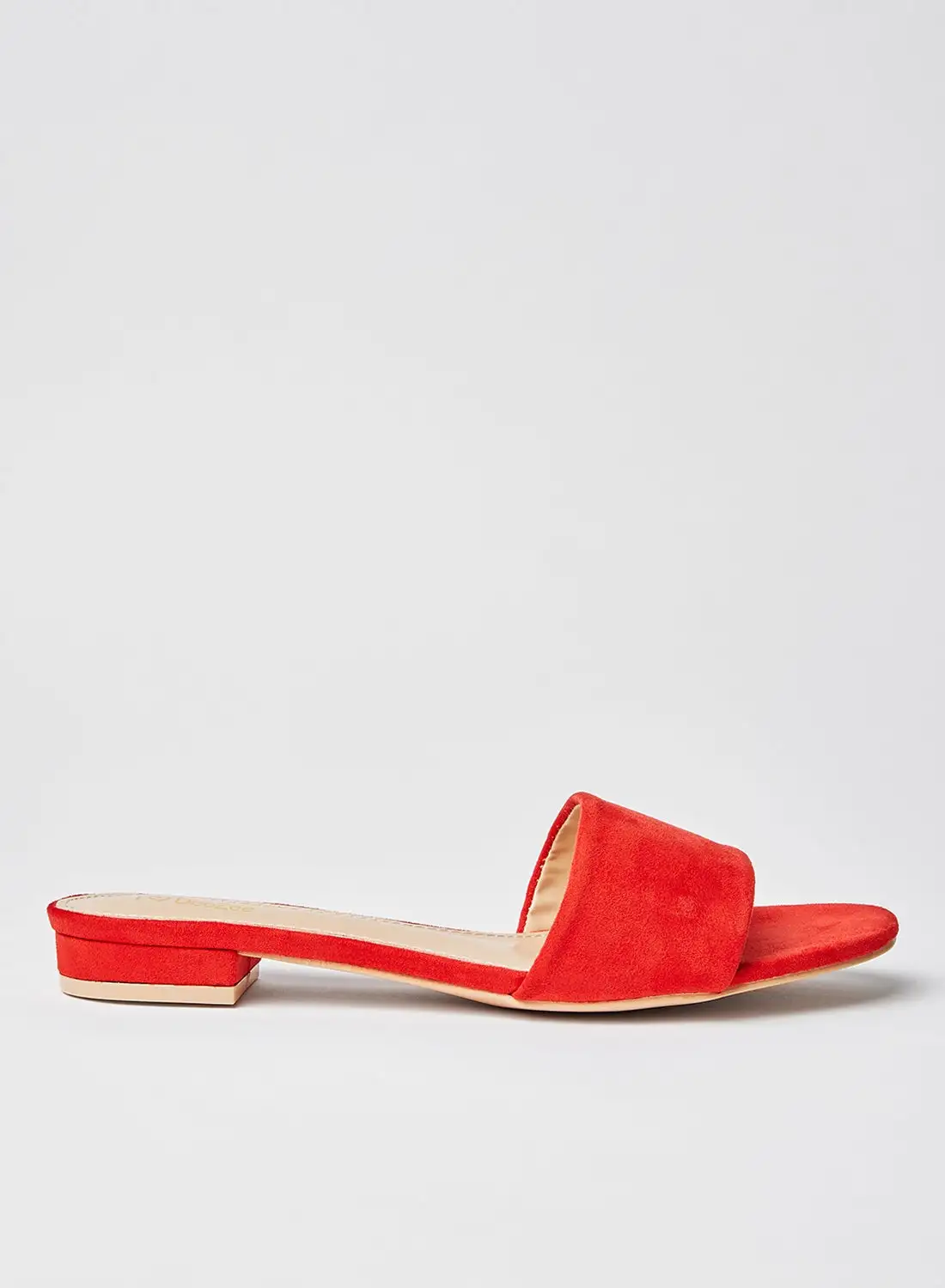 Deezee Dyed Slip On Flat Sandals Red