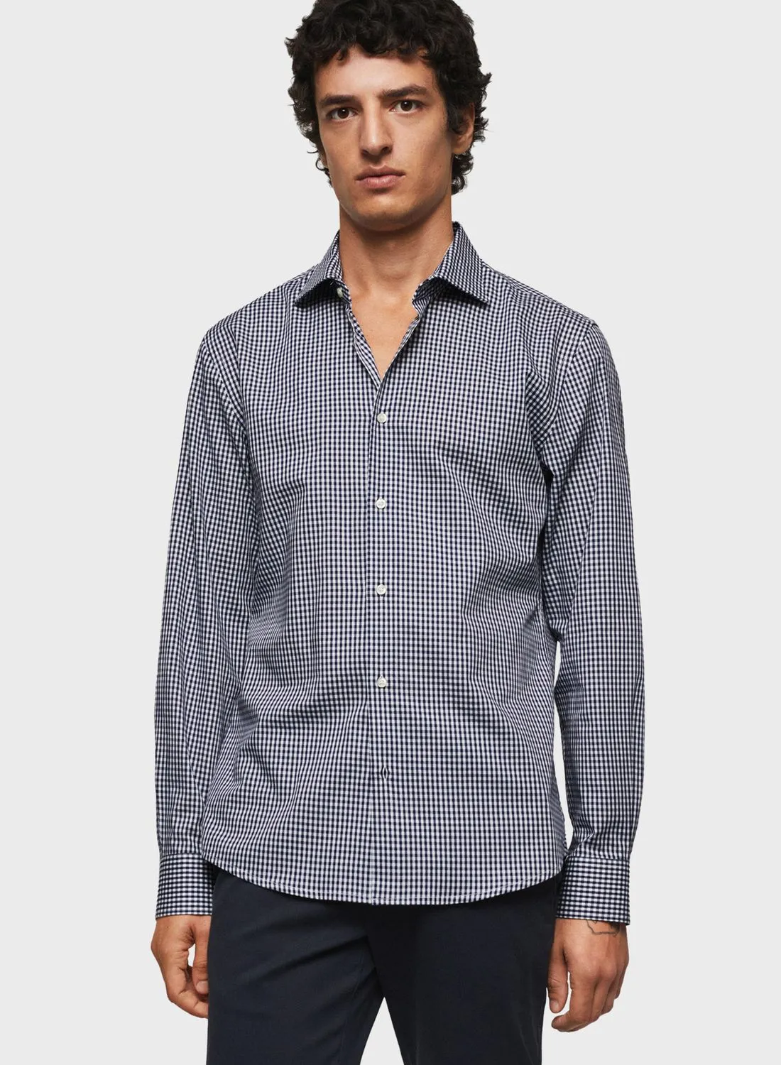 Mango Man Checked Slim Fit Shirt