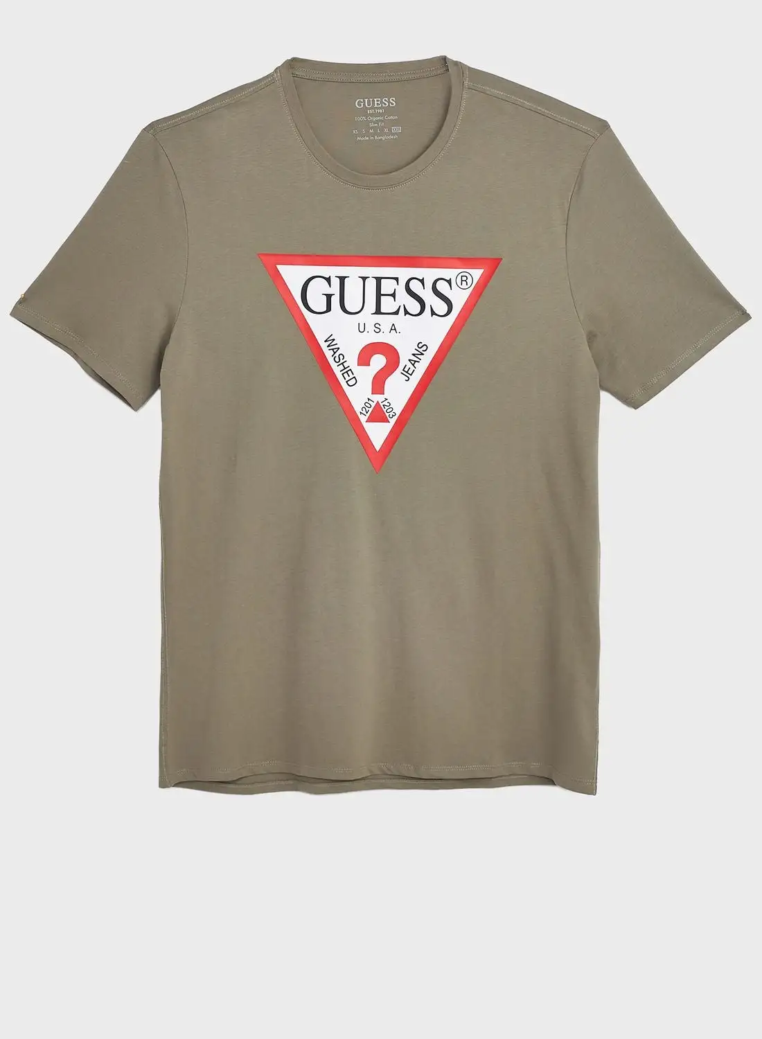 GUESS Logo Crew Neck T-Shirt