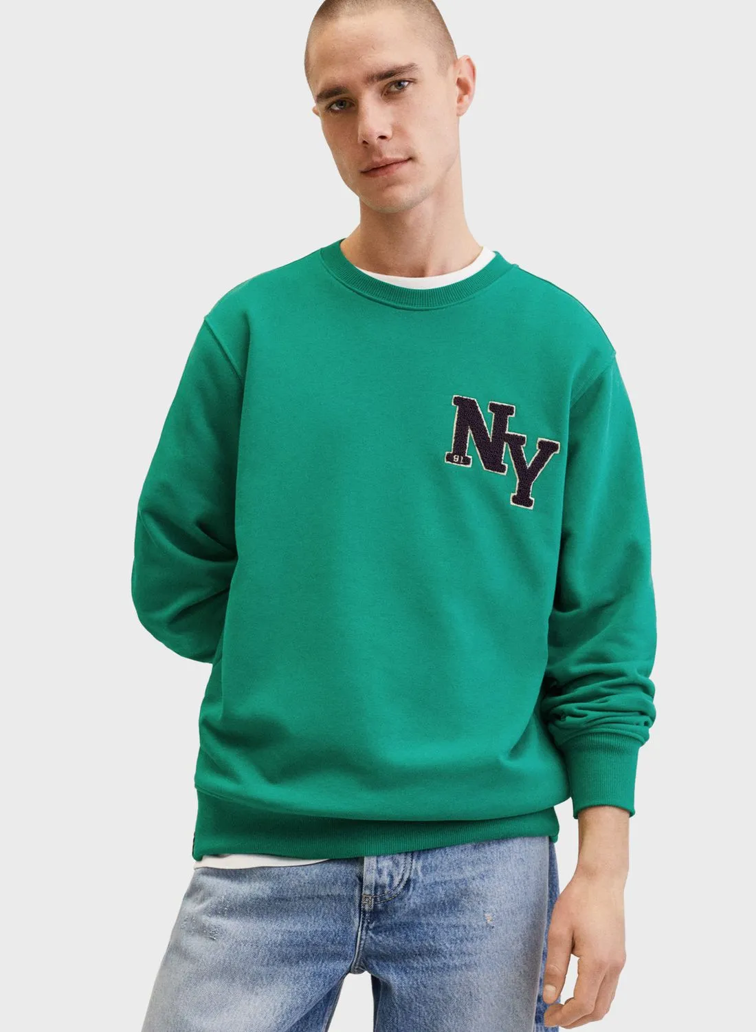 Mango Man Patch Detail Sweatshirt