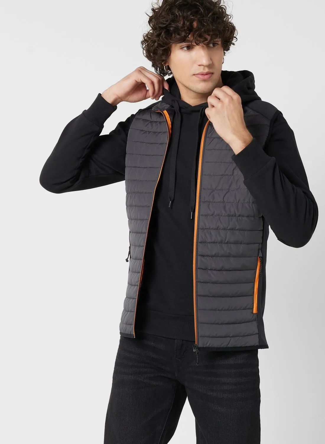 JACK & JONES Zip Through Quilted Gilet