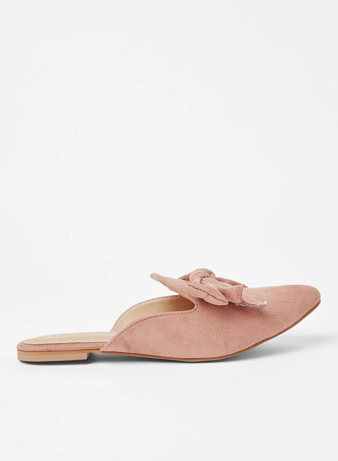 Sivvi x GenM Bow Applique Flat Mules Pink