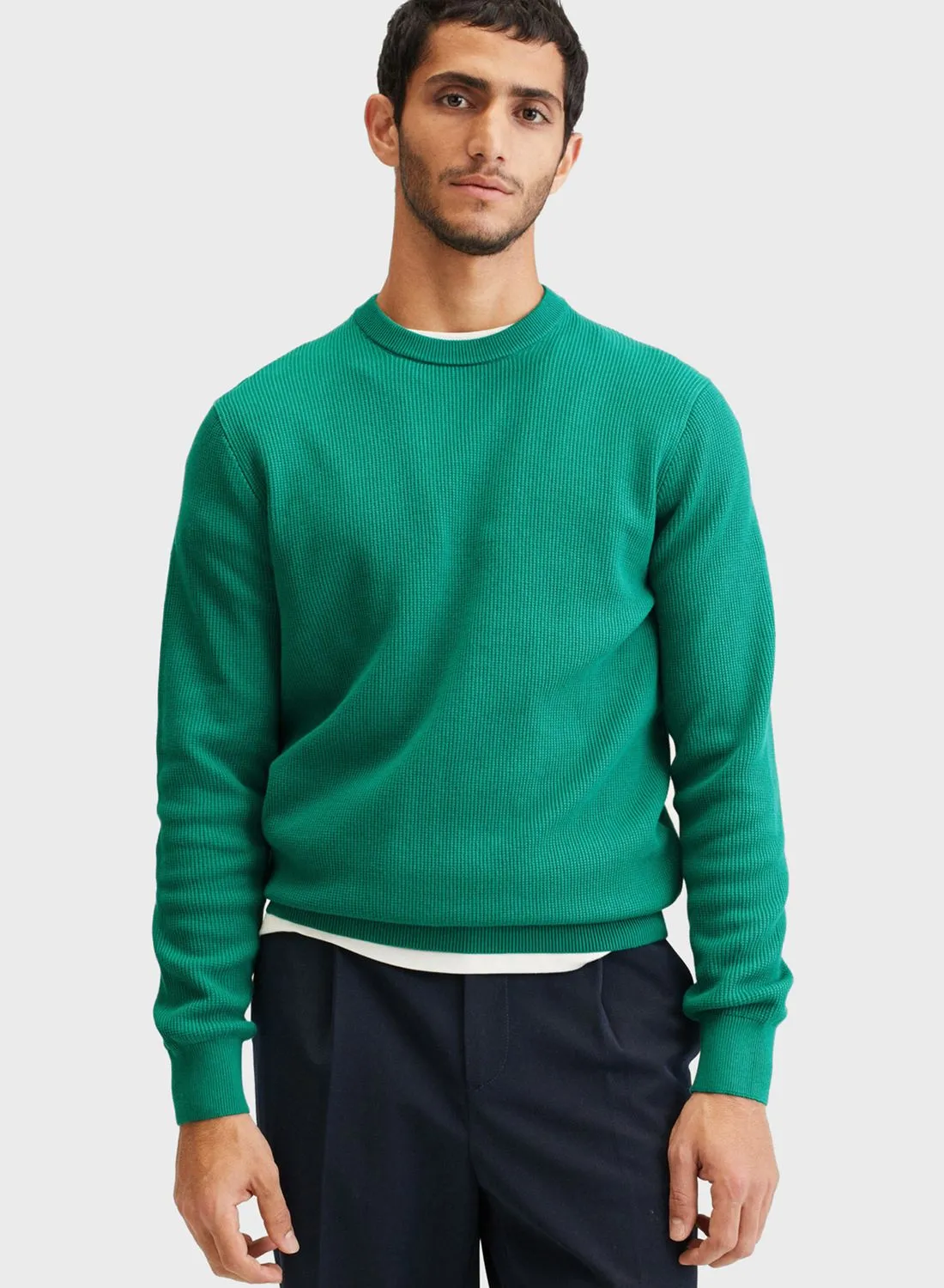 Mango Man Knitted Crew Neck Sweater