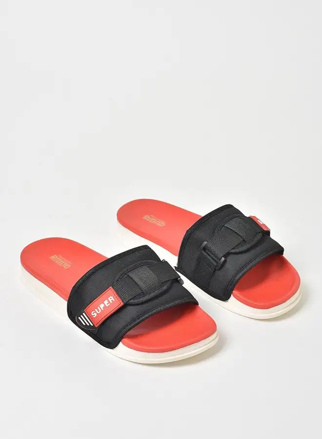 QUWA Regular Slip-On Slides Black/Red