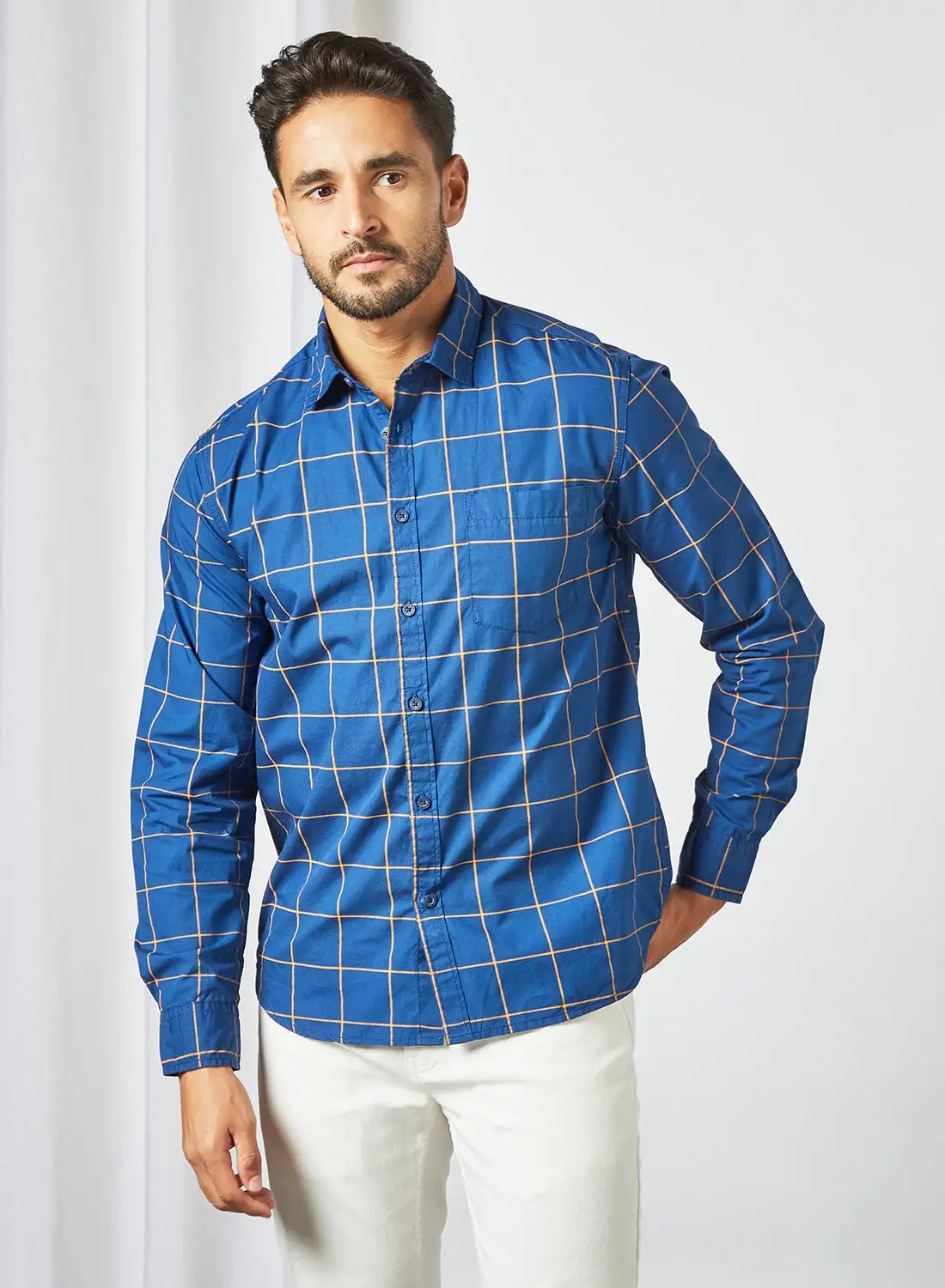 Blue Saint Casual Collared Neck Shirt Navy