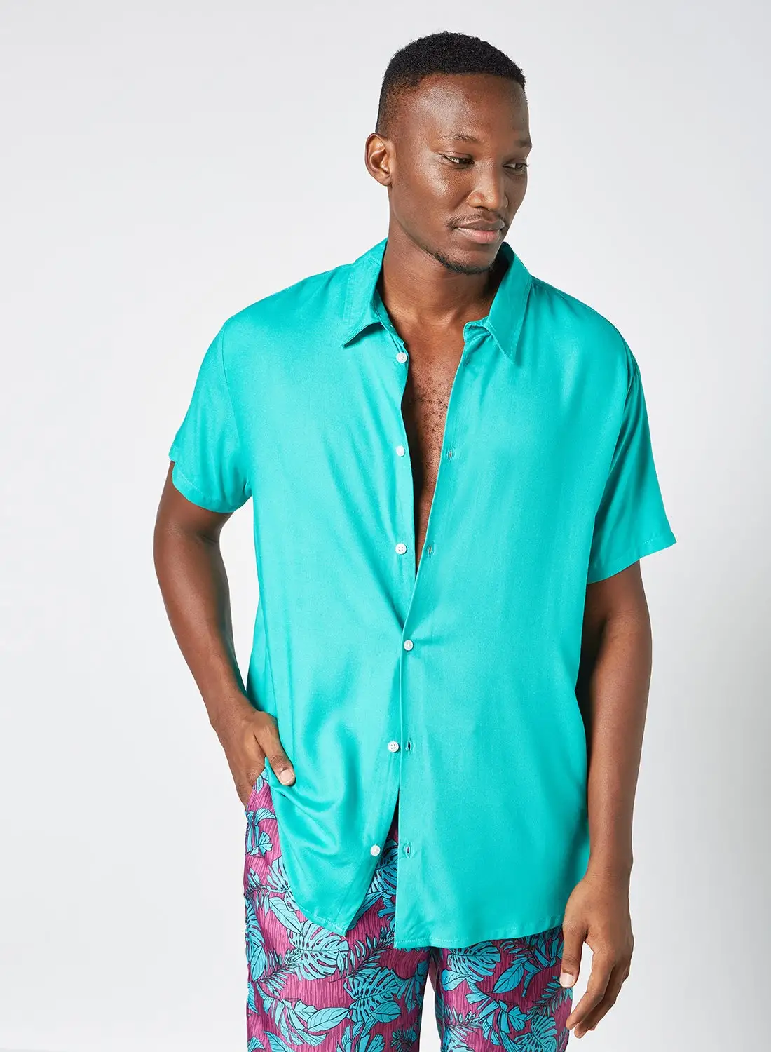 STATE 8 Short Sleeve Shirt Aqua