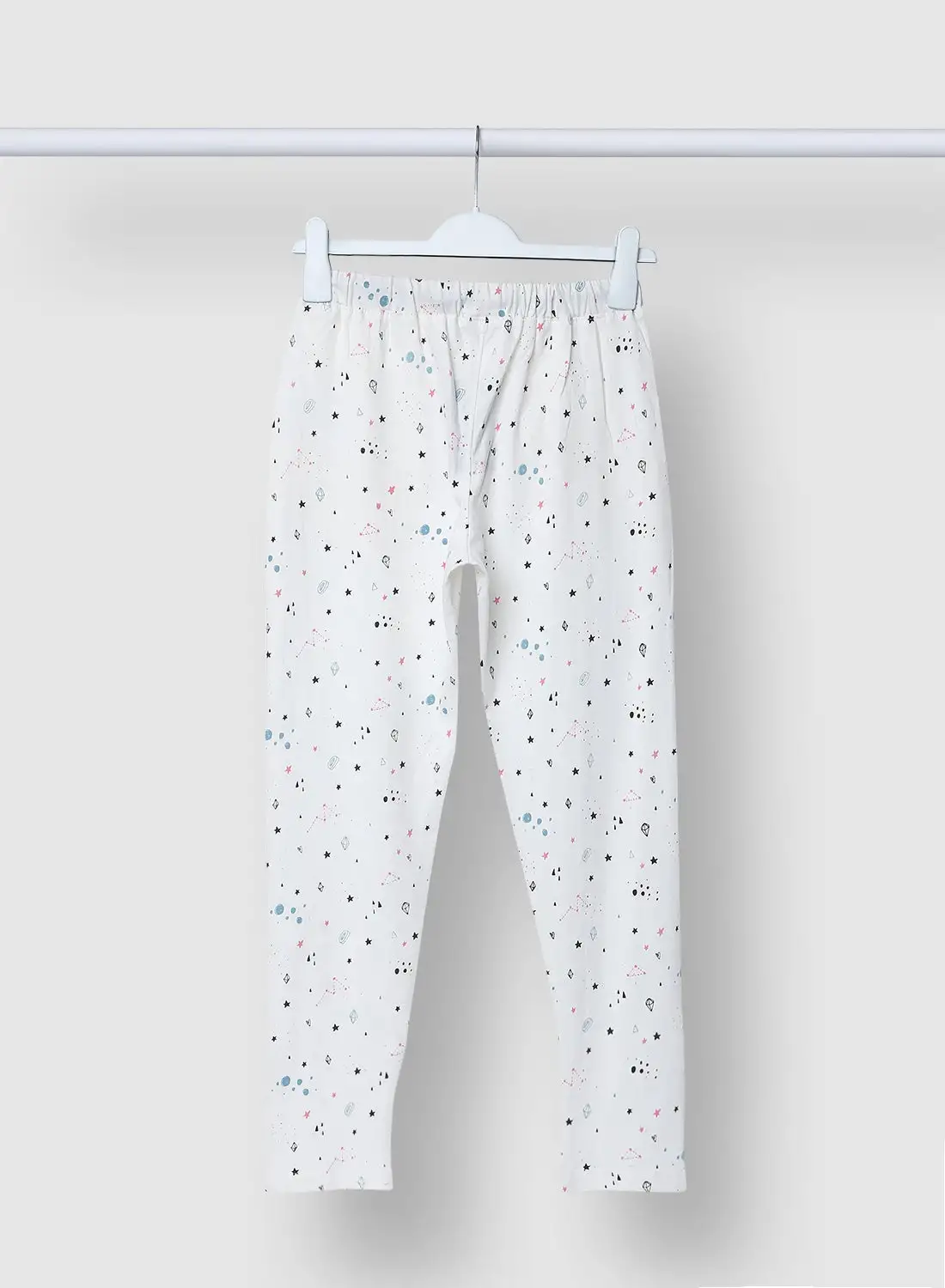 RAHA Cotton Boys Printed Sweatpants White