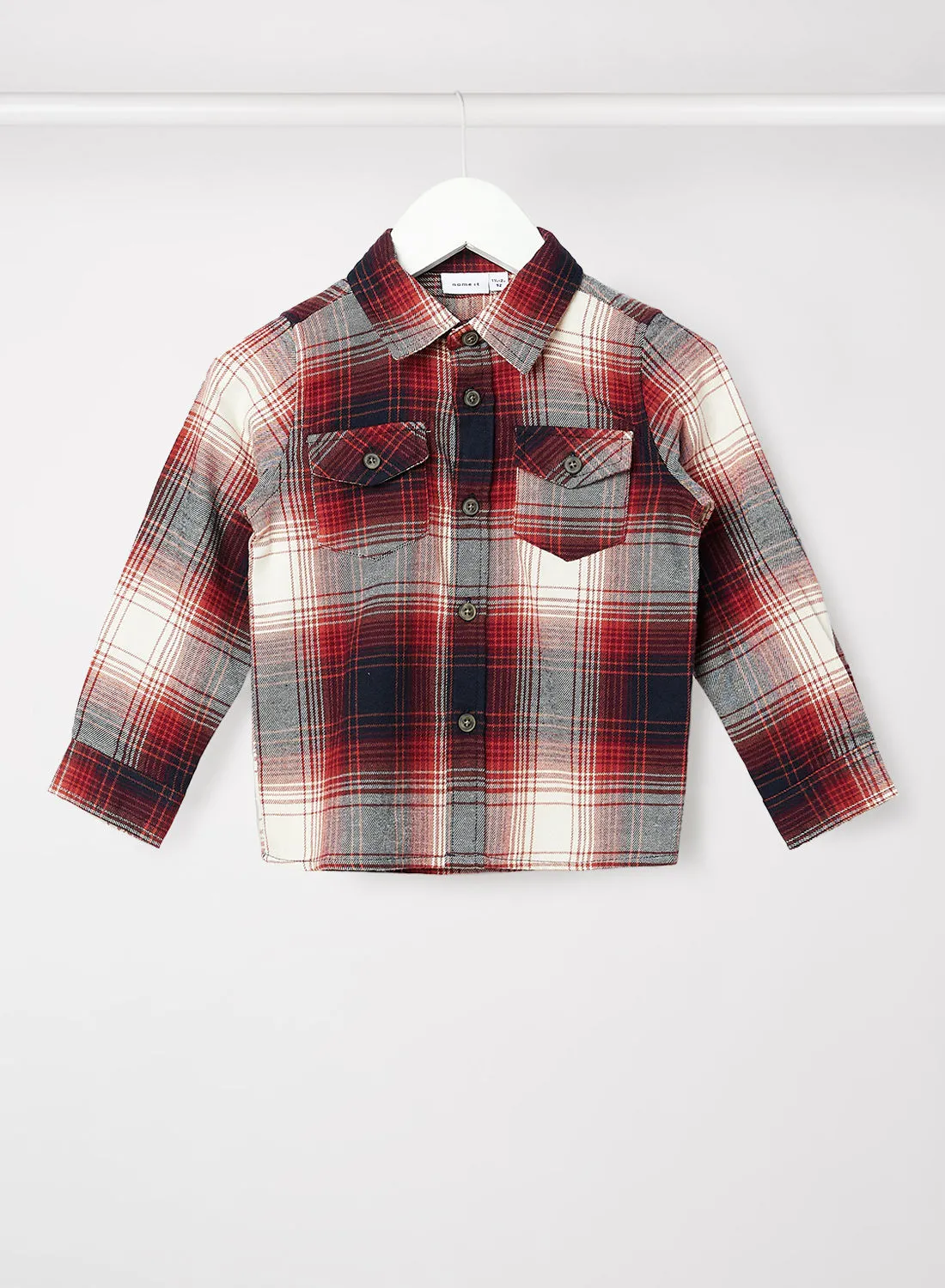 NAME IT Baby/Kids Plaid Print Shirt Red