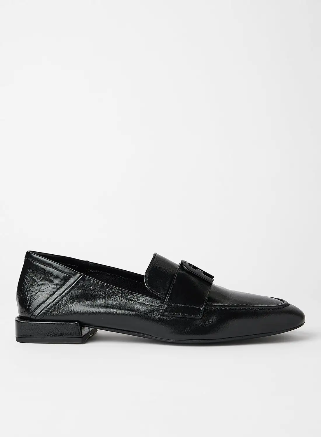 Furla 1927 Leather Loafers Black