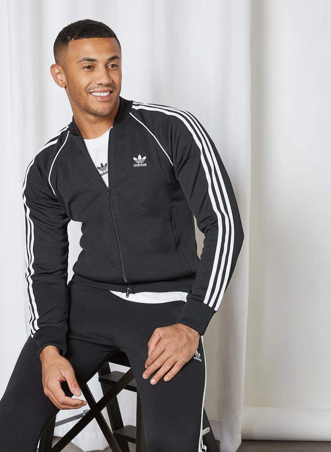 adidas Originals Adicolor Classics Primeblue SST Track Jacket Black/White