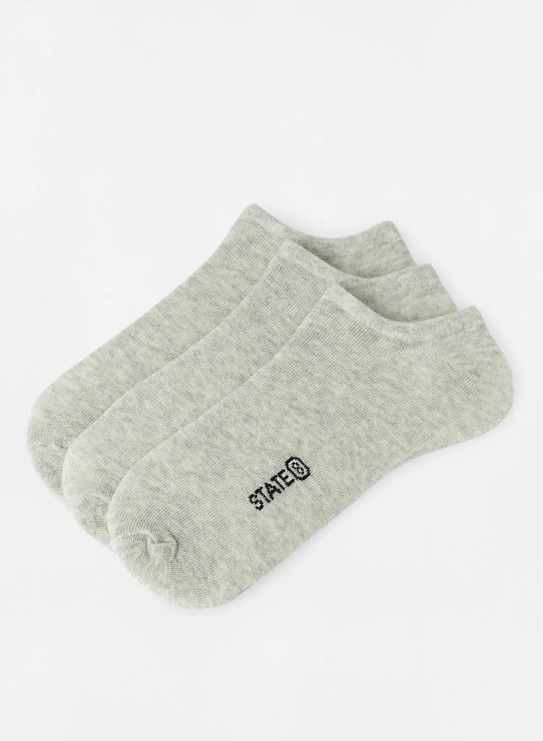 STATE 8 Basic Ankle Socks (Pack of 3) Grey