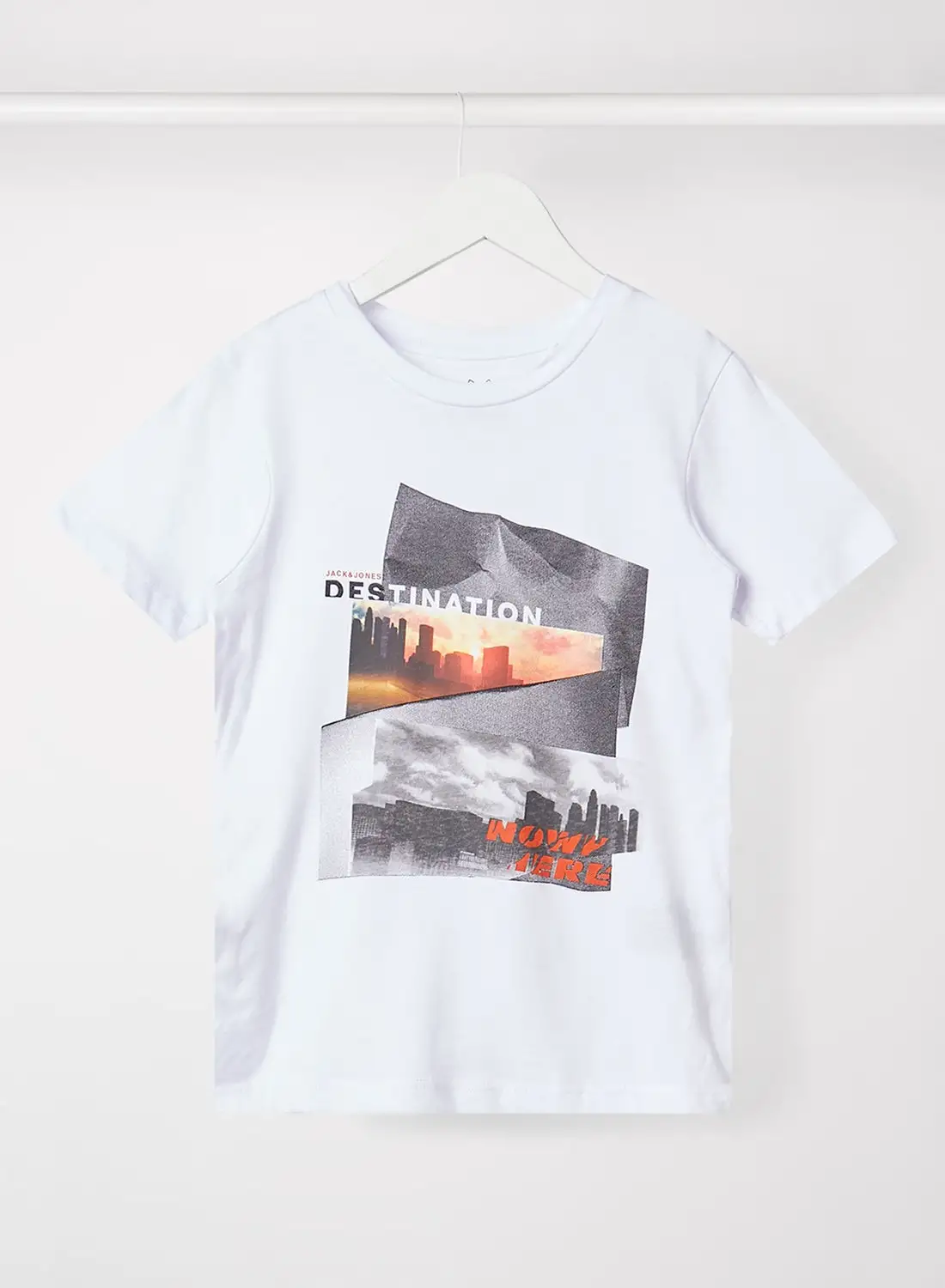 JACK & JONES Teen City Graphic T-Shirt أبيض