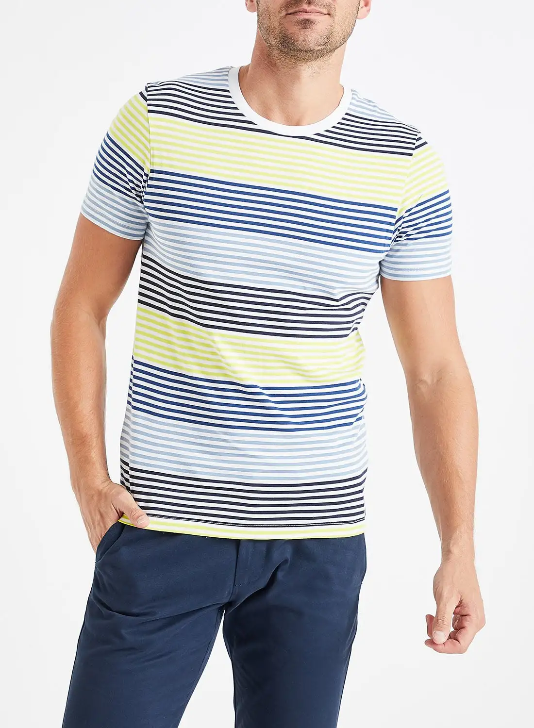 JACK & JONES Striped Short Sleeve T-Shirt Multicolour